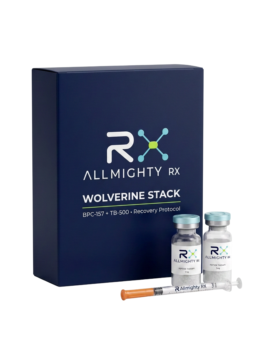 Allmighty RX Wolverine Stack protocol kit packaging mockup