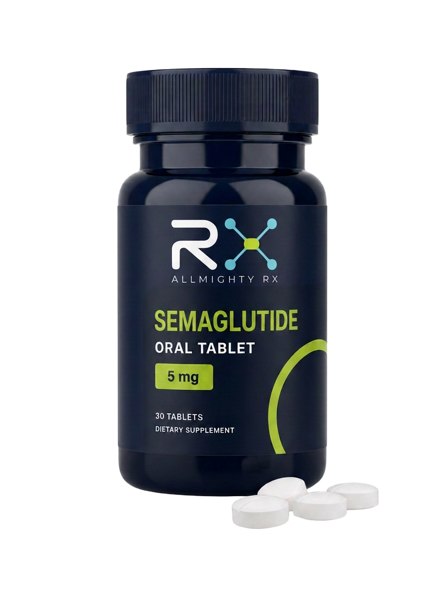 Semaglutide Oral Tablet Allmighty RX product mockup