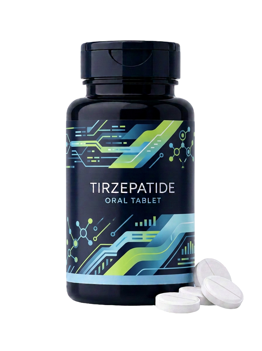 Compounded Tirzepatide Oral Tablet Allmighty RX product mockup